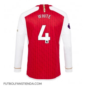 Arsenal Benjamin White #4 Primera Equipación 2023-24 Manga Larga